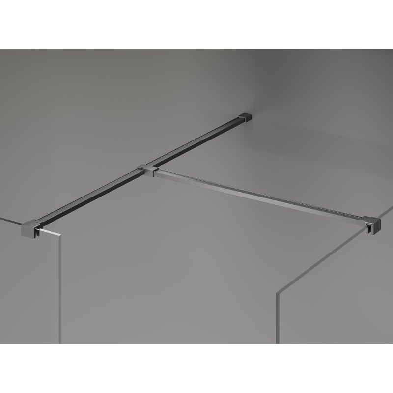 Mexen Kioto-X sprchová stěna Walk-in 160 x 90 cm, transparentní 10 mm, kartáčovaný gun gray - 800-160-202-66-00-090-X