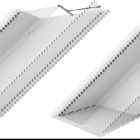 Mexen Kioto-X sprchová stěna Walk-in 150 x 100 cm, transparentní 10 mm, kartáčovaná gun gray - 800-150-202-66-00-100-X