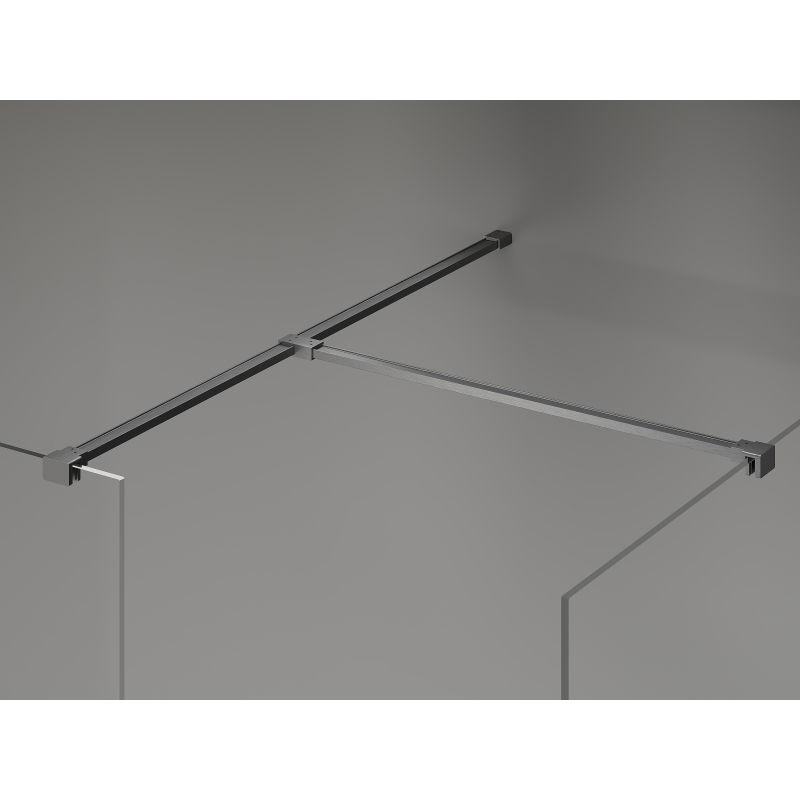 Mexen Kioto-X sprchová stěna Walk-in 160 x 120 cm, transparentní 10 mm, kartáčovaná gun šedá - 800-160-202-66-00-120-X