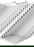 Mexen Kioto-X sprchová zástěna Walk-in 160 x 80 cm, průhledná 10 mm, černá - 800-160-202-70-00-080-X