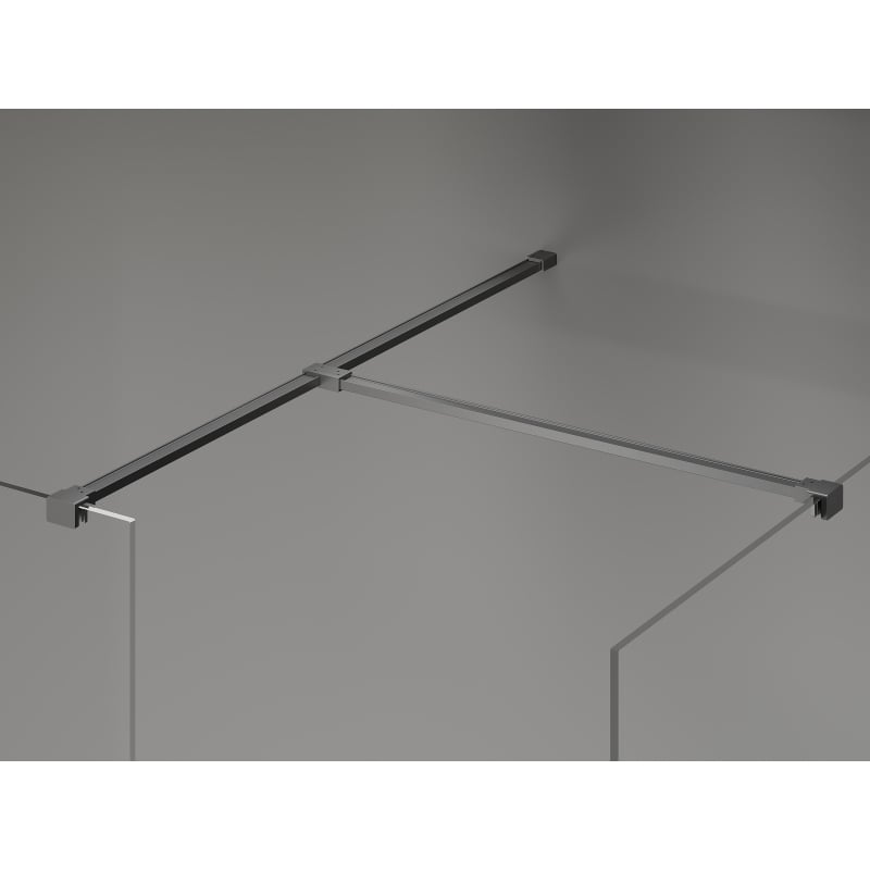 Mexen Kioto-X sprchová stěna Walk-in 100 x 80 cm, transparentní 10 mm, gun metal - 800-100-202-95-00-080-X