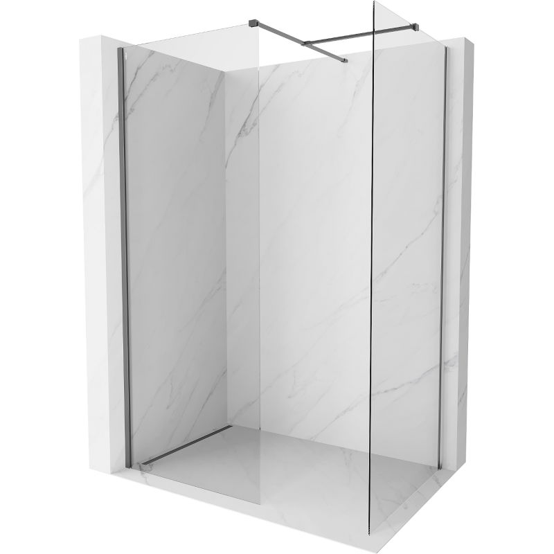Mexen Kioto-X Walk-in sprchová stěna 140 x 90 cm, transparentní 10 mm, gun metal - 800-140-202-95-00-090-X