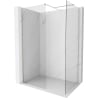 Mexen Kioto-X sprchová stěna Walk-in 140 x 80 cm, transparentní 10 mm, kartáčovaný nikl - 800-140-202-97-00-080-X