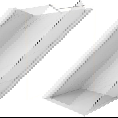 Mexen Kioto-X sprchová stěna Walk-in 150 x 80 cm, transparentní 10 mm, kartáčovaný nikl - 800-150-202-97-00-080-X