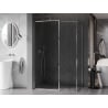 Mexen Kioto-XF sprchová stěna Walk-in s rámem 140 x 70 cm, transparentní 10 mm, chrom - 800-140-202-04-00-070-XF
