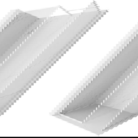 Mexen Kioto-XF sprchová stěna Walk-in s rámem 160 x 80 cm, transparentní 10 mm, bílá - 800-160-202-04-20-080-XF