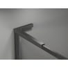Mexen Kioto-F L sprchová stěna Walk-in s rámem 105 x 202 cm, průhledná 8 mm, kartáčovaná gun gray - 800-105-174-66-00