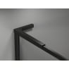 Mexen Kioto-F L, sprchová stěna Walk-in s rámem 60 x 202 cm, průhledná 8 mm, černá - 800-060-174-70-00