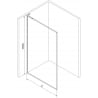 Mexen Kioto-F L Sprchová zástěna Walk-in s rámem 120 x 202 cm, transparent 8 mm, kartáčovaný nikl - 800-120-174-97-00