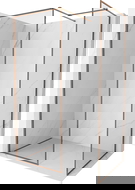 Mexen Kioto-XF sprchová zástěna Walk-in s rámem 160 x 100 cm, transparentní 10 mm, růžové zlato - 800-160-202-04-60-100-XF