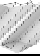 Mexen Kioto-XF sprchová stěna Walk-in s rámem 90x70 cm, transparentní 10 mm, kartáčovaná šedá - 800-090-202-04-66-070-XF