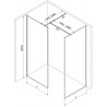 Mexen Kioto-XF sprchová stěna Walk-in s rámem 150x90 cm, transparentní 10 mm gun gray kartáčovaný