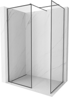 Mexen Kioto-XF sprchová stěna Walk-in s rámem 150x90 cm, transparentní 10 mm gun gray kartáčovaný
