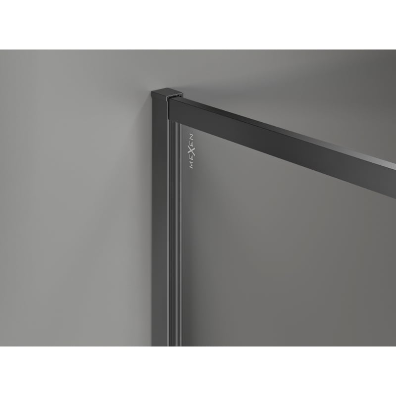 Mexen Kioto-XF sprchová stěna Walk-in s rámem 130 x 100 cm, transparentní 10 mm, gun metal - 800-130-202-04-95-100-XF
