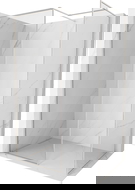 Mexen Kioto-XF sprchová stěna Walk-in s rámem 90 x 70 cm, transparentní 10 mm, kartáčovaný nikl - 800-090-202-04-97-070-XF