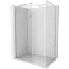 Mexen Kioto-XF sprchová stěna Walk-in s rámem 140x90 cm, transparentní 10 mm, kartáčovaný nikl - 800-140-202-04-97-090-XF