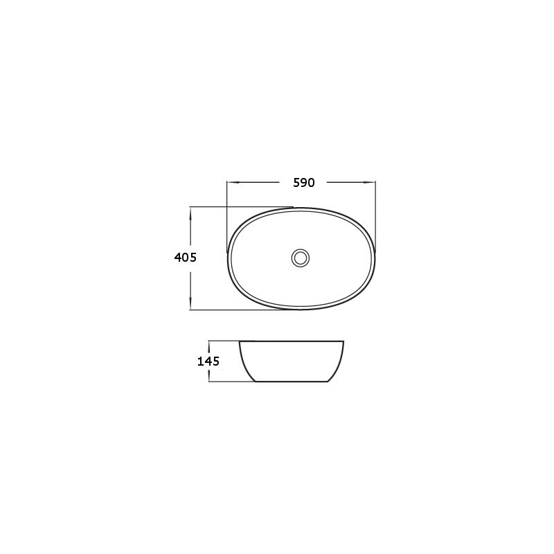 Mexen Viki umyvadlo na desku 59 x 40 cm, bílá - 21056000