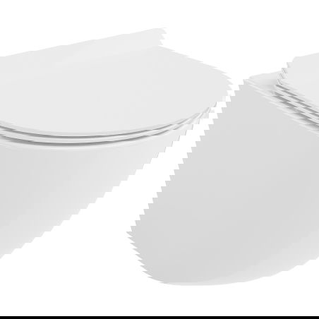 Mexen Lena WC mísa Rimless Tornado s pomalu sklopným slim sedátkem, duroplast, bílý lesk - 30224000T