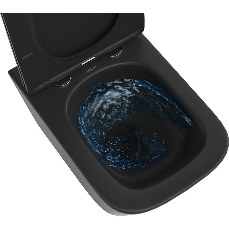 Mexen Teo mísa WC Rimless Tornado, černá mat - 3385XX85T