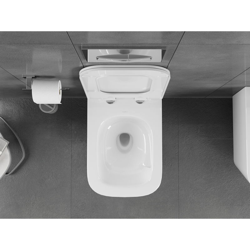 Mexen Teo WC mísa Rimless Tornado s pomalu klesající deskou slim, duroplast, bílý lesk - 30850700T