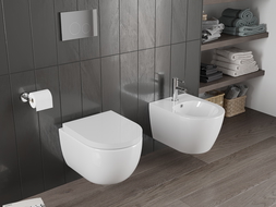 Mexen Carmen WC mísa Rimless Tornado s pomalu klesající tvrdou deskou, duroplast, bílý lesk - 30880200T