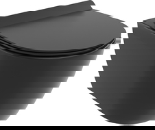 Mexen Carmen WC mísa Rimless Tornado se sedátkem soft-close slim, duroplast, černá matná - 30880185T