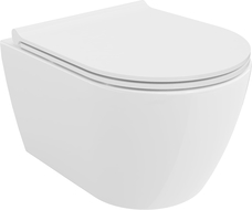 Mexen Carmen WC mísa Rimless s pomalým sklápěním slim, duroplast, bílá lesk - 30880500