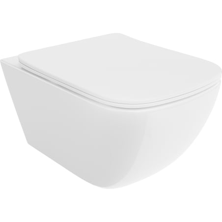 Mexen Timo WC mísa Rimless Tornado s pomalou sedátkem slim, duroplast, bílý lesk - 30650200T