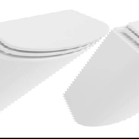 Mexen Rico WC mísa Rimless Tornado se sedátkem zpomaleným slim, duroplast, bílý lesk - 30720300T