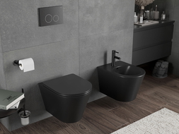 Mexen Rico WC mísa Rimless Tornado, černá mat - 3372XX85T