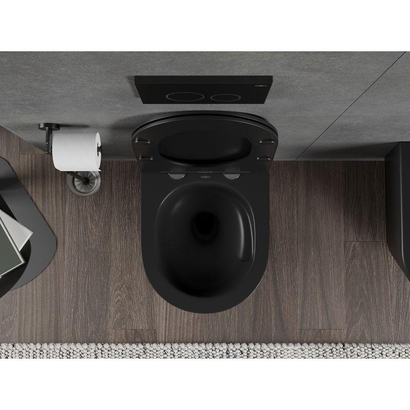 Mexen Rico WC mísa Rimless Tornado, černá mat - 3372XX85T