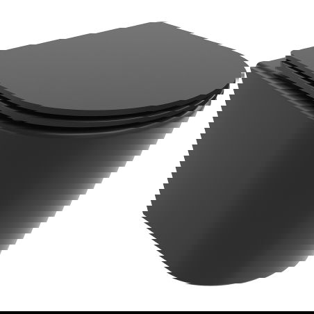 Mexen Rico WC mísa Rimless Tornado s pomalu klesající deskou slim, duroplast, černá mat - 30721085T