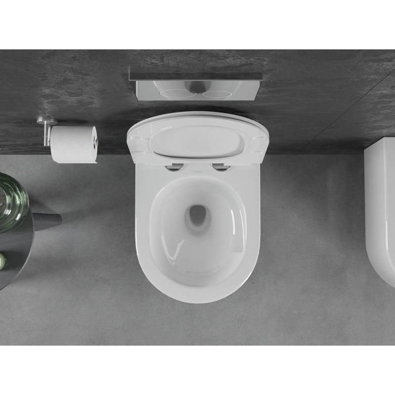 Mexen Sofia WC mísa Rimless Tornado se sedátkem pomalu padajícím slim, duroplast, bílý lesk - 30540100T