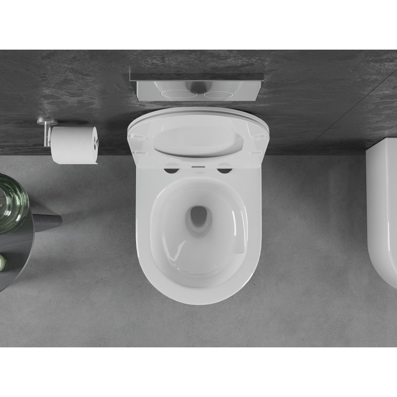 Mexen Sofia WC mísa Rimless Tornado s pomalu zavíracím sedátkem slim, duroplast, bílá lesk - 30540300T