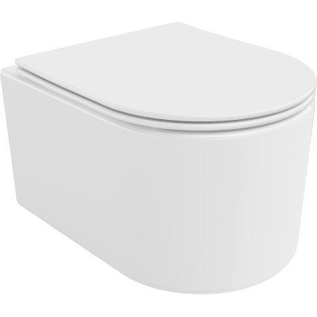 Mexen Sofia wc mísa Rimless Tornado s pomalu sklopným prkénkem slim, duroplast, bílý lesk - 30540400T