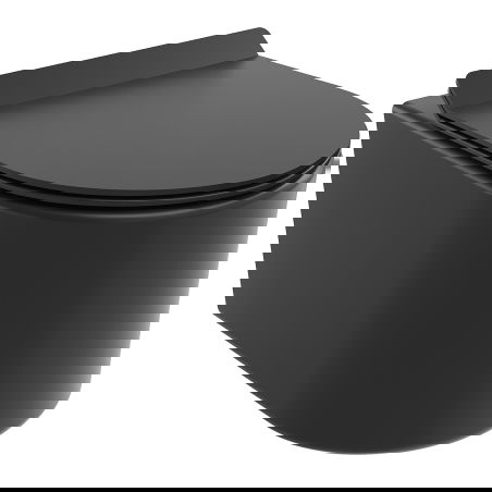Mexen Sofia WC mísa Rimless Tornado s pomalu klesající deskou slim, duroplast, černá mat - 30540185T