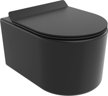 Mexen Sofia wc mísa Rimless Tornado se zpomalovacím sedátkem slim, duroplast, černá matná - 30540185T