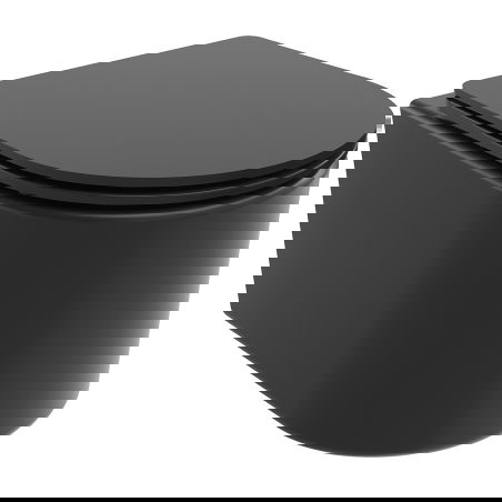 Mexen Sofia WC mísa Rimless Tornado s pomalu sklopnou deskou slim, duroplast, černá mat - 30541085T