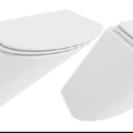 Mexen Rico WC mísa Rimless Tornado s pomalu klesající deskou slim, duroplast, bílý lesk - 30720400T