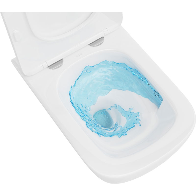 Mexen Timo WC mísa Rimless Tornado s pomalou sedátkem slim, duroplast, bílý lesk - 30650200T