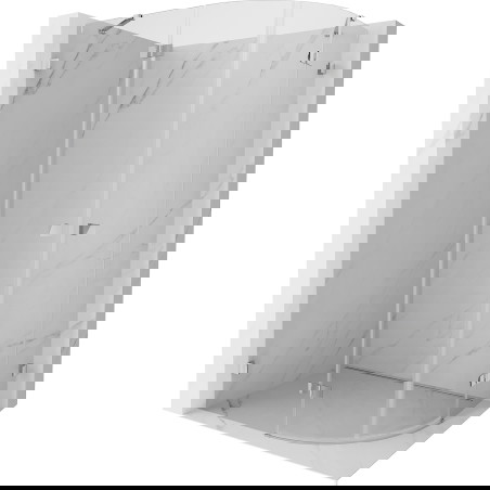 Mexen Lunar sprchový kout půlkruhový otevírací levý 100 x 70 cm, transparentní, chrom - 833-100L-070P-01-00