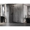 Mexen Lunar sprchový kout půlkruhový, otočný 100 x 100 cm, transparentní, gun gray kartáčovaný - 833-100L-100P-66-00