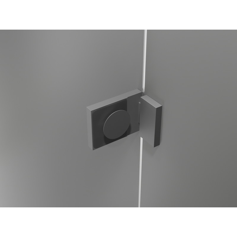 Mexen Lunar sprchový kout půlkruhový otevírací levý 90 x 70 cm, transparentní, gun metal - 833-090L-070P-95-00