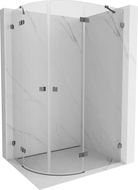 Mexen Lunar sprchový kout půlkruhový otočný pravý 90 x 80 cm, transparentní, gun metal - 833-090P-080L-95-00