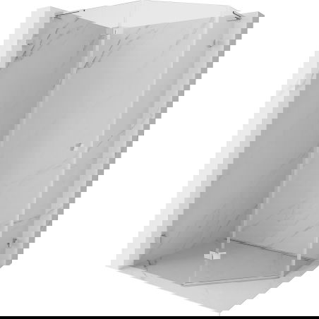 Mexen Lunar L pětiúhelníková sprchová kabina levá 90 x 80 cm, transparentní, chrom - 831L-090L-080P-01-00-L