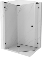 Mexen Lunar L pětiúhelníkový sprchový kout levý 90 x 80 cm, transparentní, černý - 831L-090L-080P-70-00-L