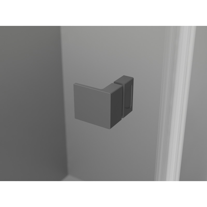 Mexen Lunar L sprchový kout pětiúhelníkový výklopný levý 80 x 90 cm, transparentní, gun metal - 831L-080L-090P-95-00-L