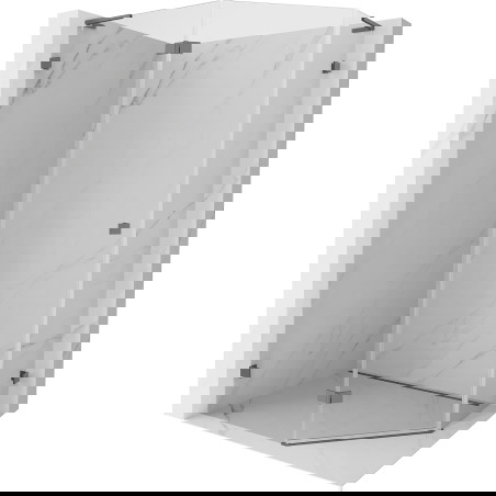 Mexen Lunar L pentagonální sprchová kabina otočná levá 100 x 80 cm, transparentní, gun metal - 831L-100L-080P-95-00-L
