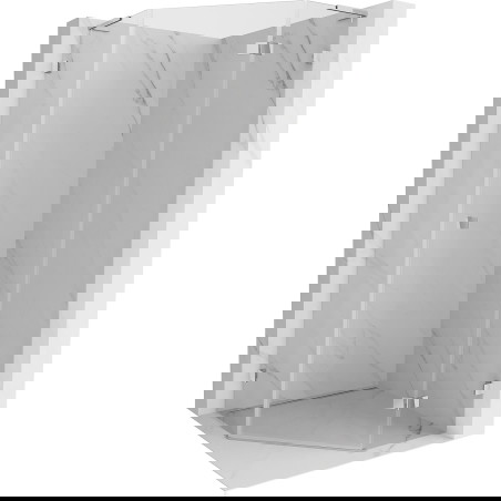 Mexen Lunar L pravoúhlý sprchový kout pětiúhelníkový 100 x 100 cm, transparentní, chrom - 831L-100P-100L-01-00-P