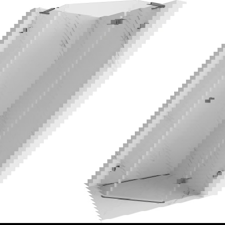 Mexen Lunar L sprchový kout pětiúhelníkový výklopný pravý 80 x 80 cm, transparentní, gun metal - 831L-080P-080L-95-00-P